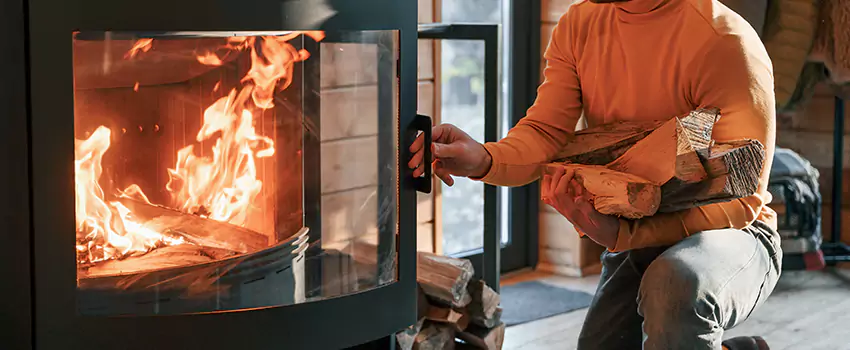 Residential Fireplace Ceramic Glass Installation in Cimarron, AB