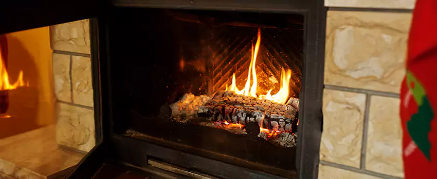 Commercial Prefabricated Fireplace Replacement in Cimarron, Alberta