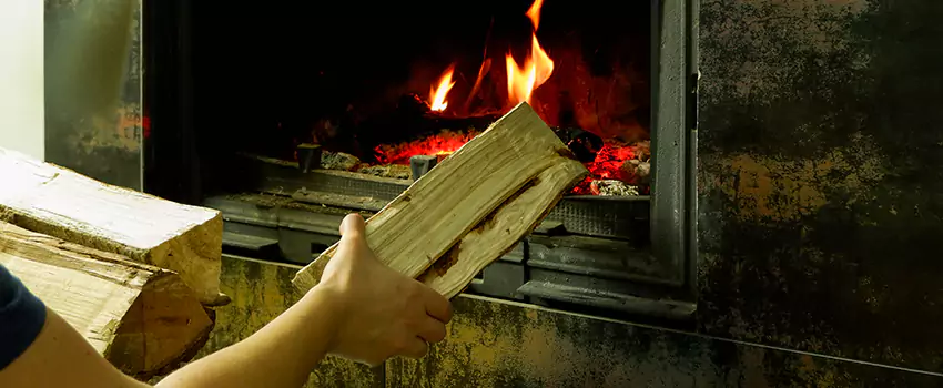 Wood Stove Heat Resistant Wall Repair in Sandstone, Alberta
