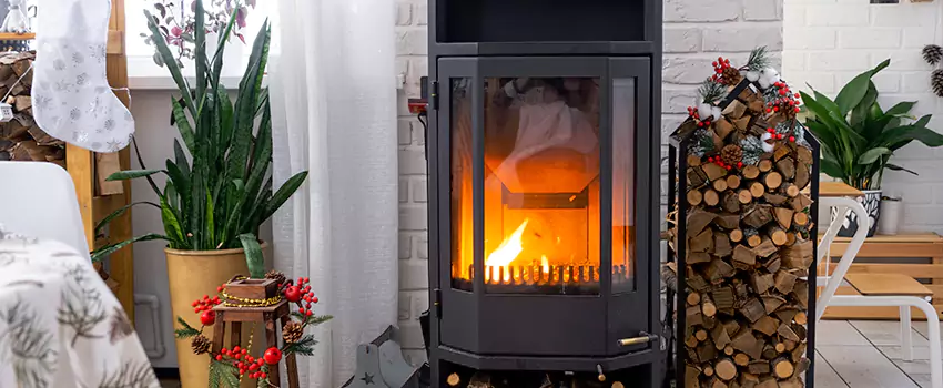 Thelin Hearth Products Direct Vent Gas Stove Fireplace Inspection in Cimarron, AB